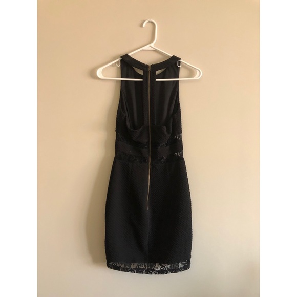 Black fit cocktail dress with lace, Lush size S - Picture 3 of 5